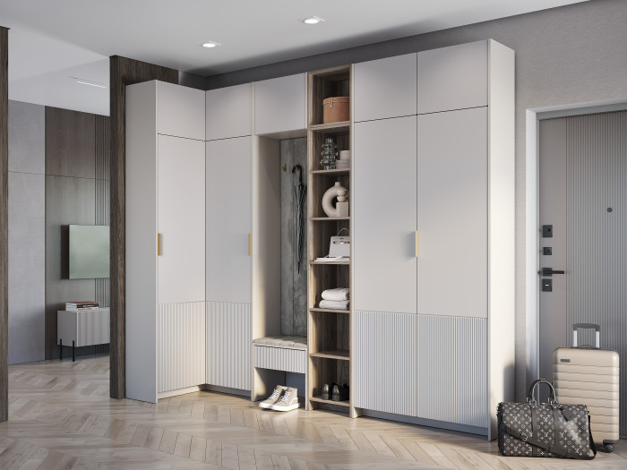 Шкаф 2-х створчатый "Пандора" ШК-01, Кашемир/МФ03