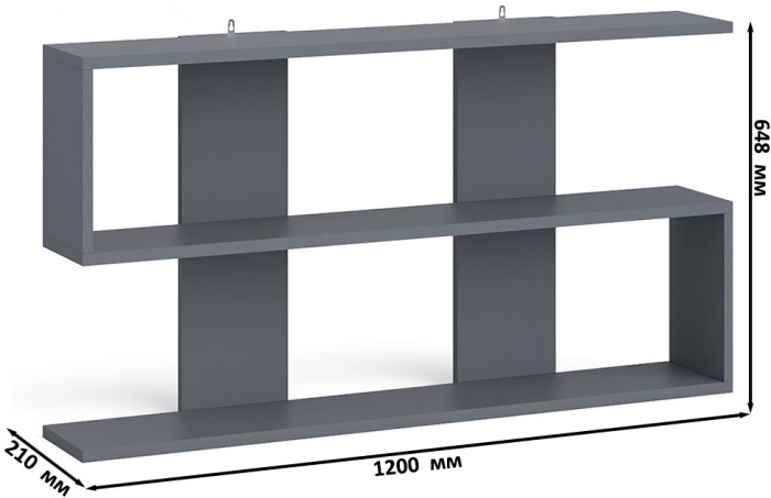 Мори компьютерный стол МС-2 + Комод МК1380.6 + Полка 1200, графит/белый