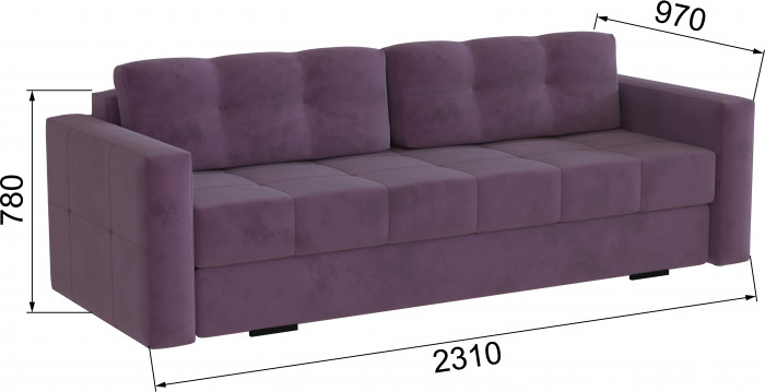 Диван раскладной Брэй винный