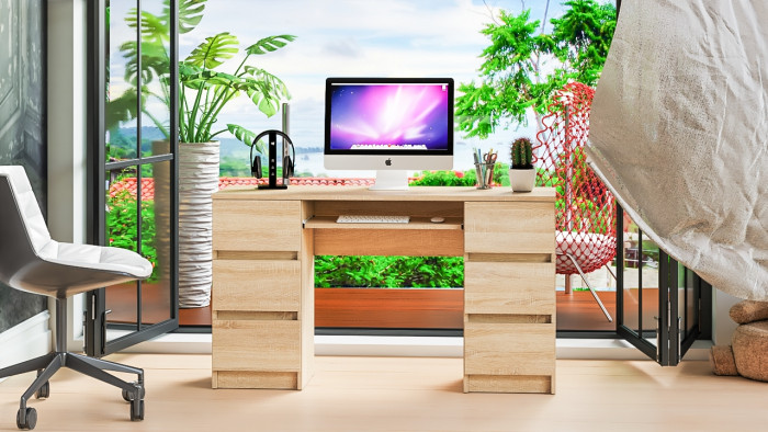 Мори компьютерный стол МС-2, дуб сонома