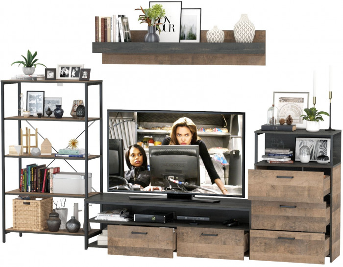 Трувор Гостиная 083, дуб гранж песочный/интра