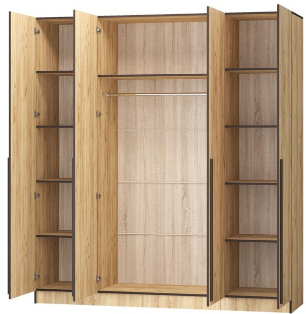 Шкаф Бастион ЛДСП 2,0 (Крафт золотой / Белый древесный)