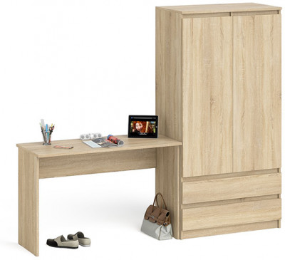 Мори письменный стол МСП1200.1 + Шкаф МШ900.1, дуб сонома