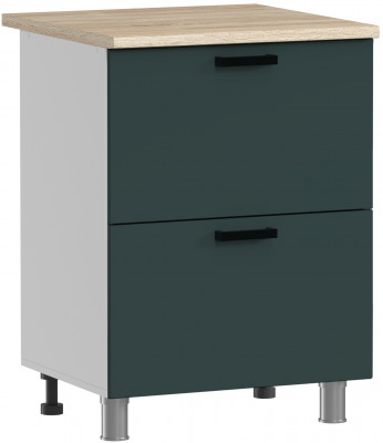 МК Аленушка Н2Я 600 Лаванда Изумруд, скоба черный (со столешницей)