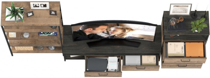 Трувор Гостиная 084, дуб гранж песочный/интра