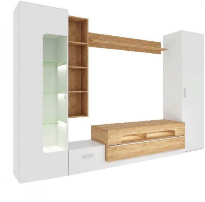 Лофт- 20 стенка ТВА Белый/Дуб Вотан