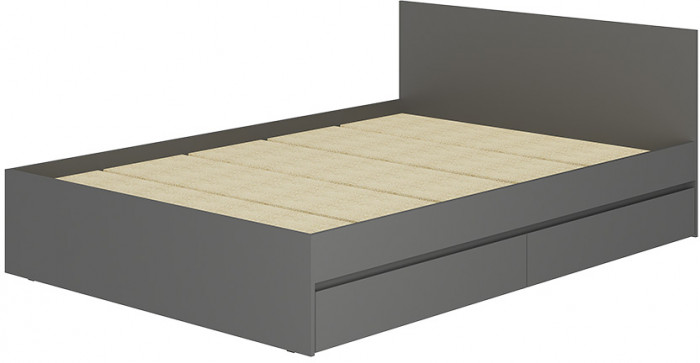 Кровать 1,4 м Симпл КР-12, графит