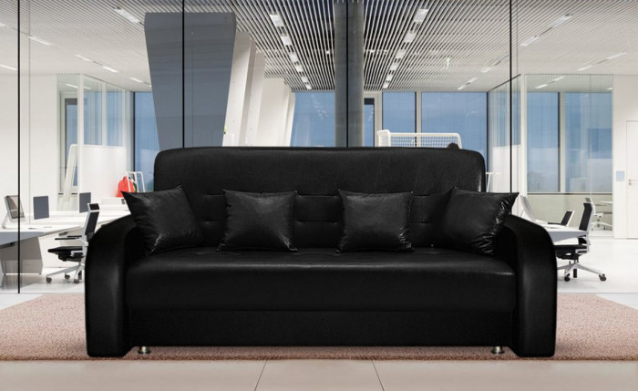 Диван Престиж нераскладной, 160х90х85, черный