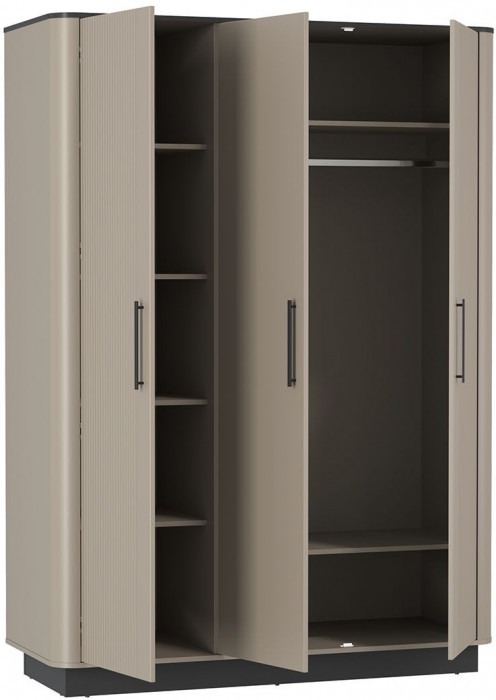 Фиделия шкаф для одежды 76.09 серый камень / мрамор черный