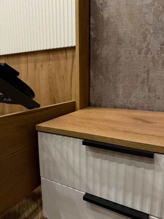 Марвэл Тумбы прикроватные 2шт, Белый/Браш белый