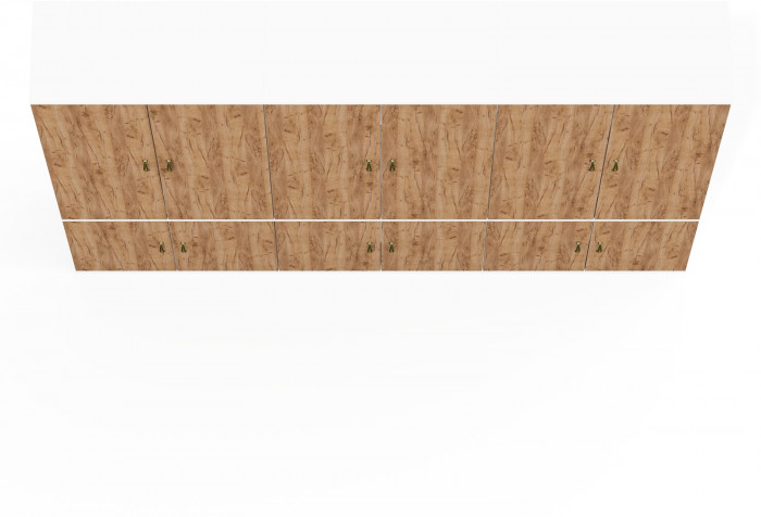 Лидер-8 Шкаф МД 20Б 3 шт., цвет белый шагрень/крафт золото, ШхГхВ 240х37,5х190 см., НЕ универсальная сборка