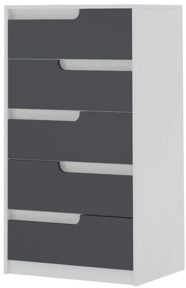 Модульная спальня Гавана, набор 2, Белый/Графит серый