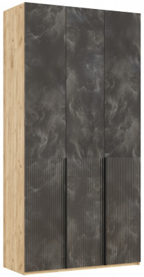 Марвэл Шкаф 3-х створчатый 1200, Дуб крафт/Мальта грей