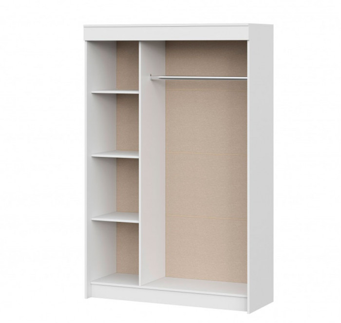 шкаф-купе Бассо белый/белый