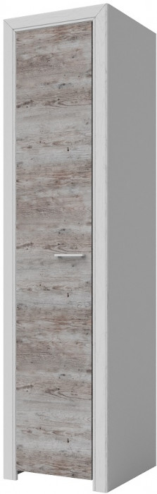 Шкаф-пенал со штангой "Эстель" - Дуб полярный/Сосна натуральная