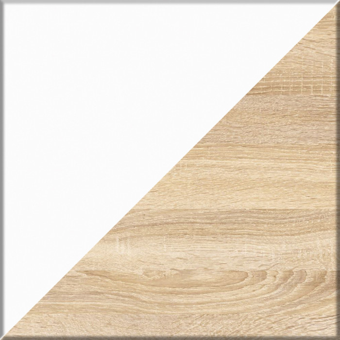 Мори компьютерный стол МС-1 правый + Комод МК1380.6 + Полка 900, дуб сонома/белый