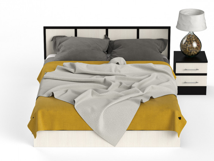 Сакура Кровать с ящиками 1600 + тумба, венге/дуб лоредо