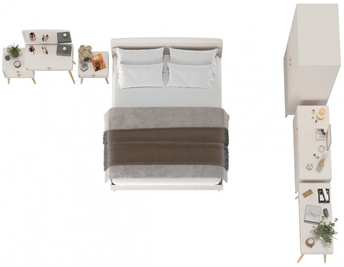 Афина Спальня 28-1600, кашемир серый