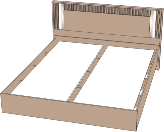 Кровать КИНГ-САЙЗ 180х200 "Харди" - Белый текстурный/Ясень белый
