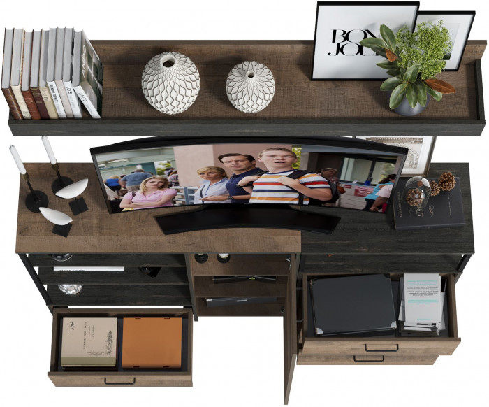 Трувор Гостиная 004, цвет дуб гранж песочный/интра, ШхГхВ 175х37х195 см., универсальная сборка