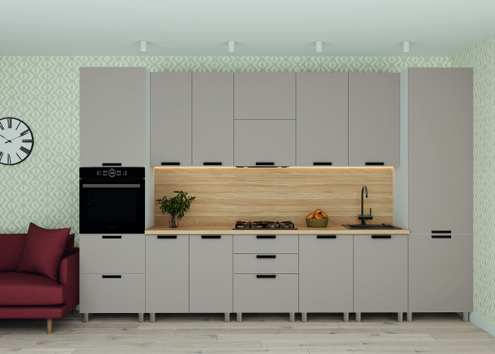 МК Аленушка Н 600 Лаванда Кашемир, скоба черный (со столешницей)