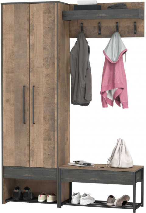 Трувор Прихожая 197, дуб гранж песочный/интра