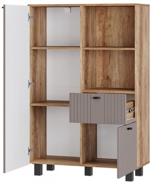 "Олива" ШК-16 шкаф Дуб каньон/Муссон софт MF14