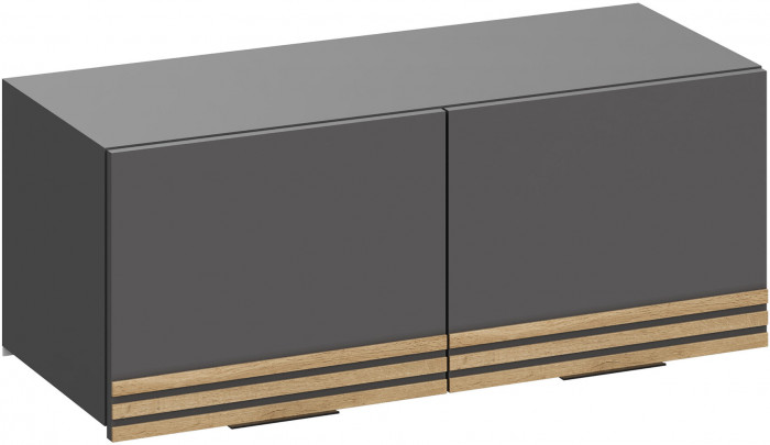 Модульная Прихожая Нао, набор №7, Графит/Графит, Дуб вотан, Simple 27