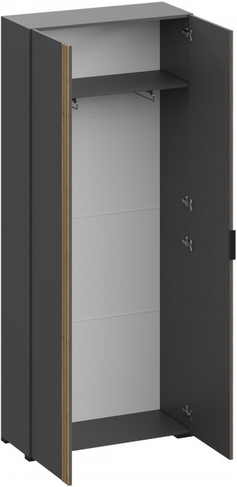 Модульная Прихожая Нао, набор №7, Графит/Графит, Дуб вотан, Simple 27