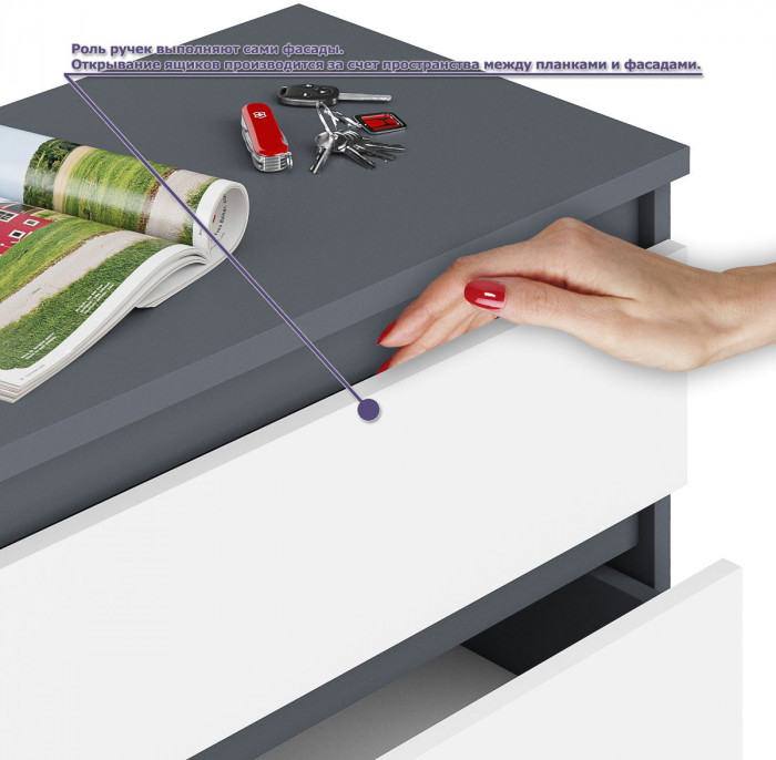 Мори компьютерный стол МС-1 левый + Шкаф МШ1200.1 + Полка 900, графит/белый