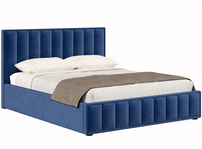 Кровать с подъёмным механизмом 1600 Анкона, темно-синий