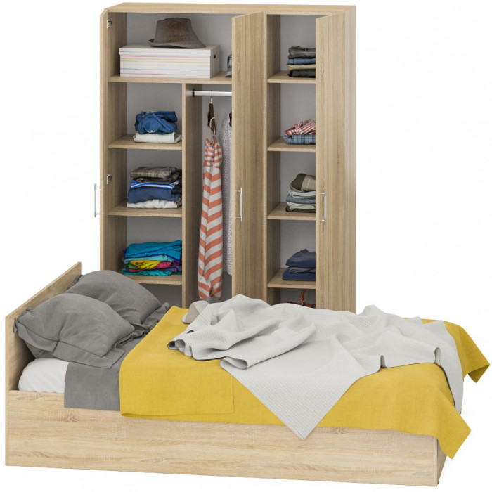 Спальня Стандарт 1-1400, дуб сонома