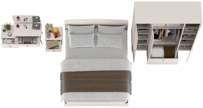 Афина Спальня 29-1600, кашемир серый