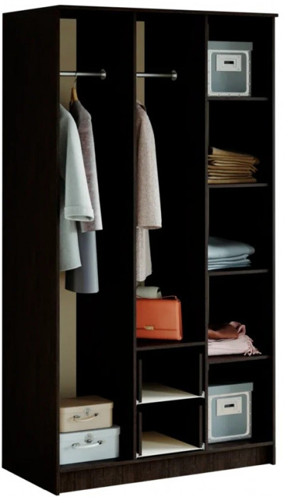 Шкаф 3-х дверный Фиеста, венге/лоредо