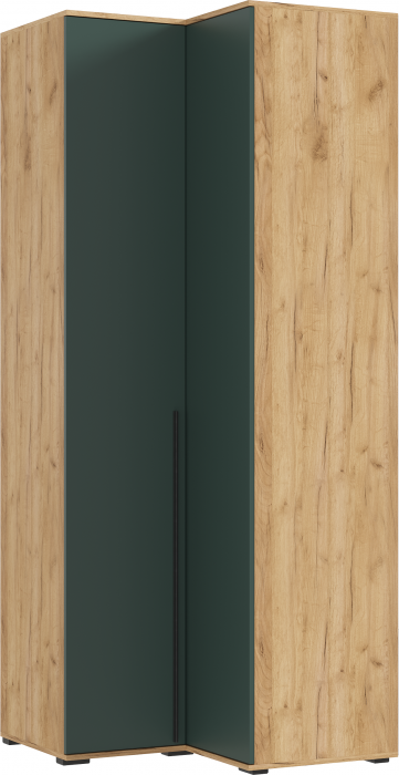 Норд Шкафы угловая композиция, Дуб крафт/Изумрудный