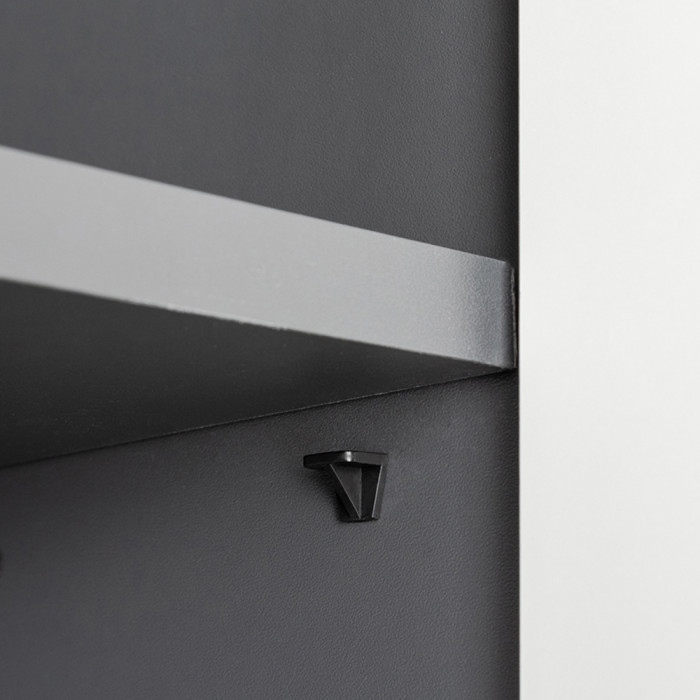 Сидней Комплектация № 068, цвет корпус: антрацит/фасады: МДФ веллюто капучино, ШхГхВ 229,9х41,3х205,2 см., ниша для ТВ 129х41х90 см., универс. сборка