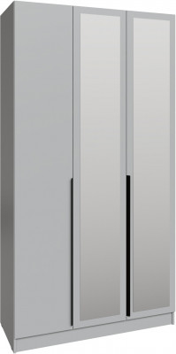 Шкаф Мадрид (1,2) с 3 ящ. внутри с зеркалом, Камень серый