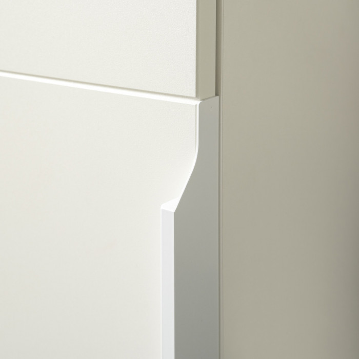 Октава Прихожая 20, цвет белый шагрень/дуб крафт золотой/фасады МДФ белый шагрень, ШхГхВ 129,3х35,4х197,6 см., универсальная сборка