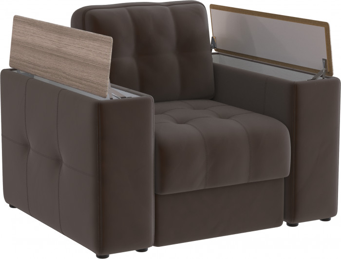 Кресло Нави, Коричневый/Сандал белый МДФ