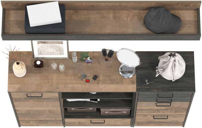 Трувор Прихожая 172, дуб гранж песочный/интра