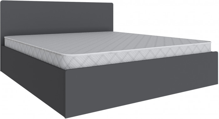 Кровать 180х200 Мадрид с настилом ДСП (МД-1), Графит серый