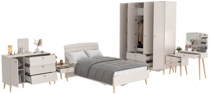 Афина Спальня 31-1200, кашемир серый