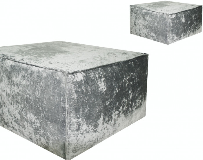 Пуф Лофт Люкс Плюш, 70х70х44, серый