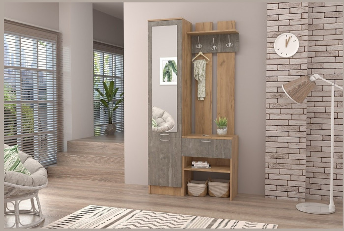 Прихожая Иннэс-3 (ясень светлый/ясень темный)