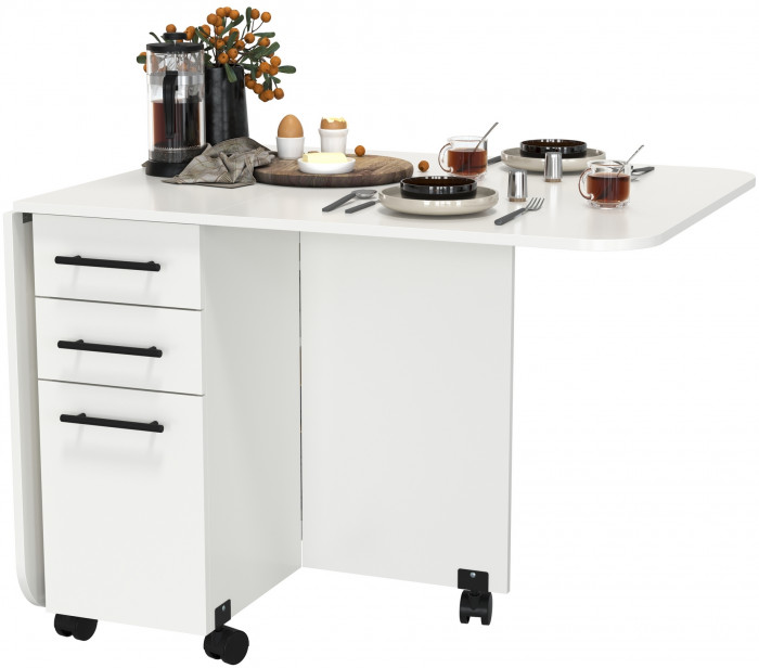 Стол-книжка с ящиками 1-6702бел, белый