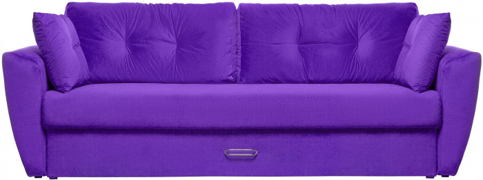 Диван-еврокнижка Амстердам Люкс, 150х195, пружинный блок, велюр фиолетовый