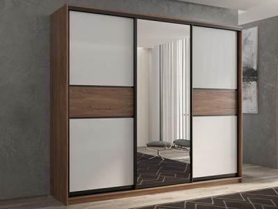 Шкаф-купе Кааппи 10 Морское Дерево Винтаж 240х60х230 см