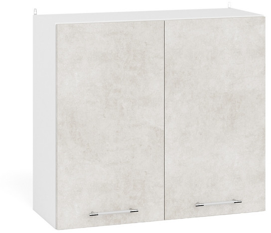 Кухня Мебель--24 ШВ800 Шкаф 80 см., корпус белый/фасад МДФ бетон лофт бежевый