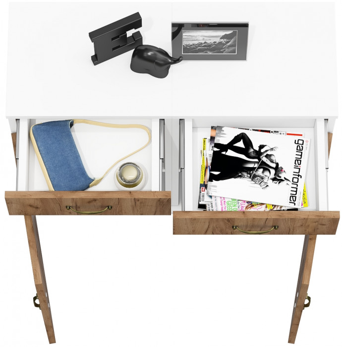 Лидер-8 Тумба МД 3.15 2 шт., цвет белый шагрень/крафт золото, ШхГхВ 80х30х75 см., универсальная сборка