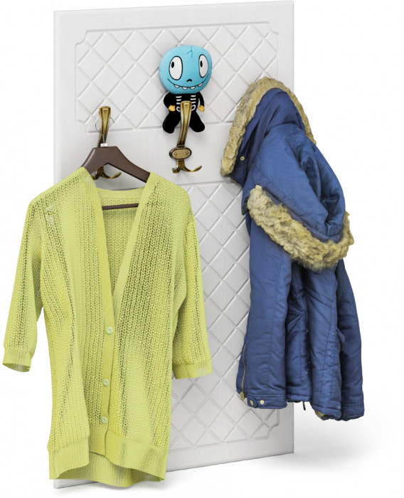 Прихожая П-6 Компоновка № 09, дуб сонома/фасады МДФ белое дерево фрезеровка ромб